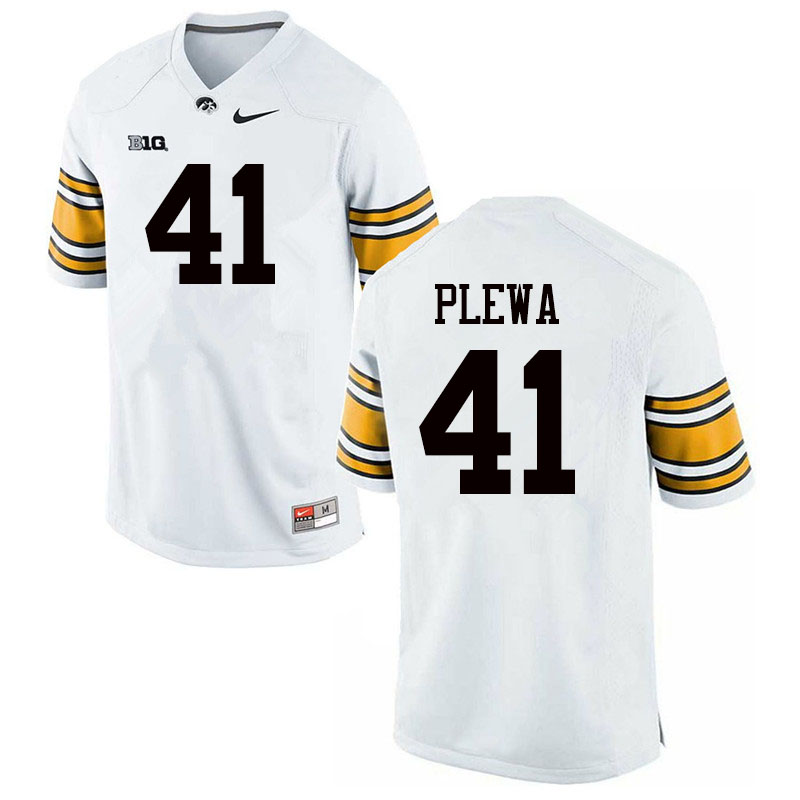 Men #41 Johnny Plewa Iowa Hawkeyes College Football Jerseys Sale-White